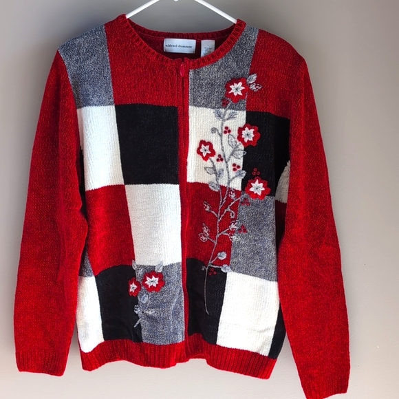 Alfred Dinner Women's Sweater Zip Cardigan, Large - Picture 10 of 11